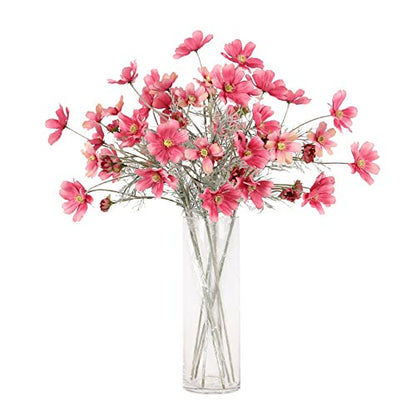 6 Pcs Artificial Calliopsis Flowers Fake Silk Flower Table Kitchen Home Garden Party Wedding Decoration Approx 24'' High Classic Pink No Vase - color: Classic Pink