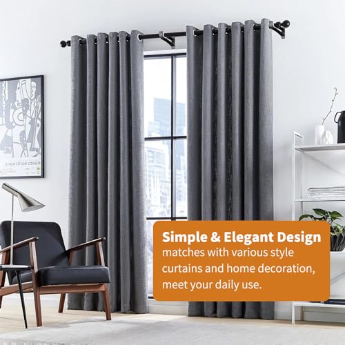KOLAKO Curtain Rod Bracket, Curtain Rod Holder Hooks for 1 Inch Dia Rod - color: Black, size: Set of 4