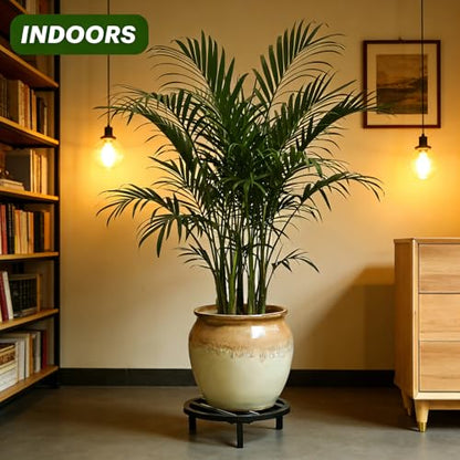 Large Plant Stand,3 Pack 12 Inch Metal Pot Risers,Black - color: 11.81"-Black