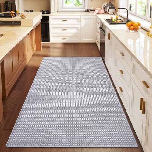 YDKGL 3x5 ft Area Rug Entryway Runner Kitchen Rugs Non Slip Washable Gray - color: A- Light Grey, size: 3' x 5'