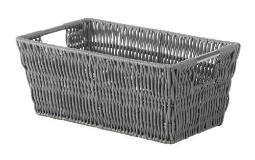 Whitmor Rattique Small Shelf Tote Grey - color: Gray, size: Small