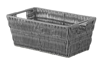 Whitmor Rattique Small Shelf Tote Grey - color: Gray, size: Small
