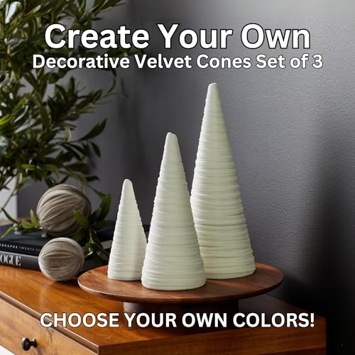 Create Your Own Set of 3 Velvet Trees (Create Your Own) - color: Create Your Own