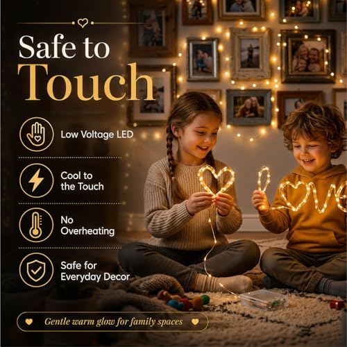 16FT 50LED Fairy Lights Battery Operated (Included), 2 Packs - color: Warm White, size: 2 Pack - Batteries Included