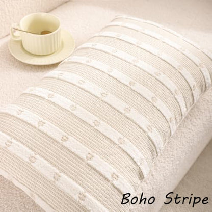 Beige Boho Outdoor Throw Pillow Covers 12x20 Set of 2 - color: Beige, size: 20" x 12" (Pack of 2)