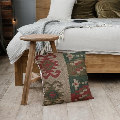 Trade Star Jute Wool Handmade Kilim Cushion Cover 18x18 Inches - color: Pattern 5