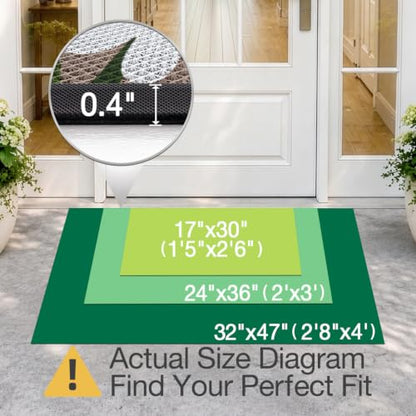 LUMI Outside Welcome Door Mat 24x36, Non-Slip Durable Rubber Easy Clean - color: Sunshine, size: 24"x36"