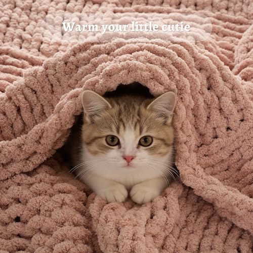 Pink Throw Blanket for Couch, 50"x60" - color: Pink