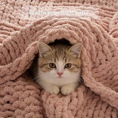 Pink Throw Blanket for Couch, 50"x60" - color: Pink