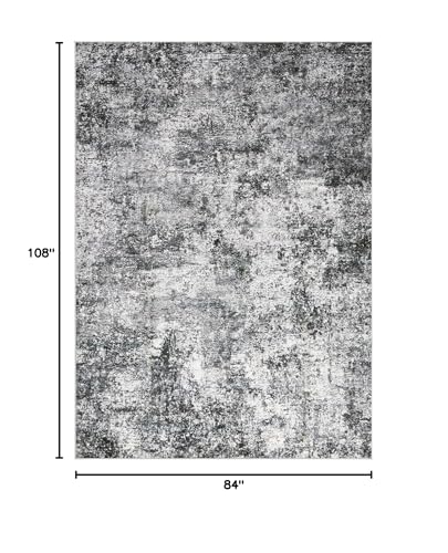 DMOYEST Area Rug Living Room Rugs 7x9 Washable Abstract Grey Carpet - color: Grey, size: 7' x 9' (Rectangular)