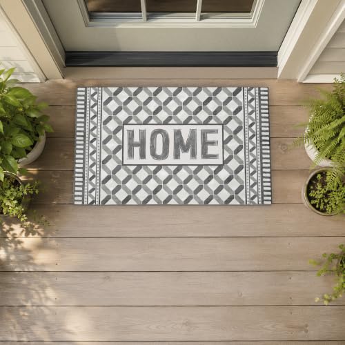 Stupell Industries Classic Tile Vibes Entry, 30 x 18 - color: Monochrome Geometric Home
