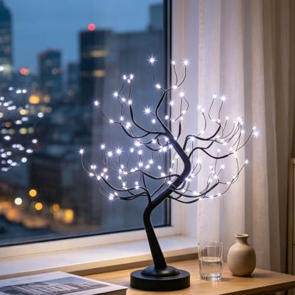 FUCHSUN 108 LED Tabletop Tree Lights, Lighted Artificial Twinkle Tree Lamp - color: Cool White