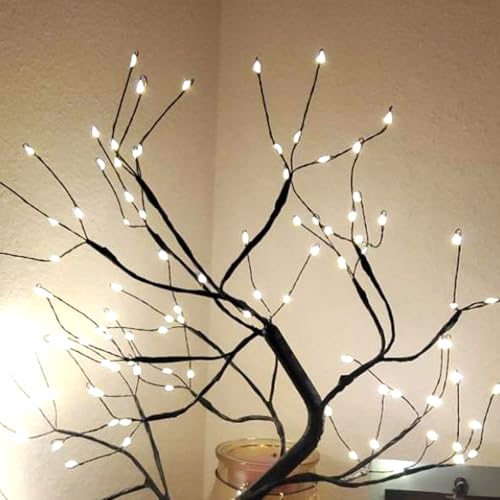 FUCHSUN 108 LED Tabletop Tree Lights, Lighted Artificial Twinkle Tree Lamp - color: Warm White