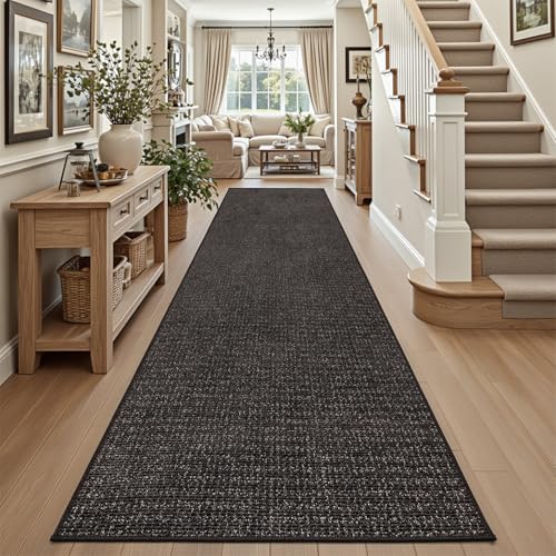 DEXI Hallway Runner Rug 36X144, Non Slip Long Rug for Entryway, Brown - color: Brown, size: 36" X 144" (Runner)