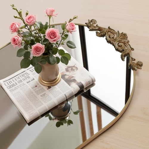 MISSDAY Vintage Full Length Mirror 65"x24" Baroque Arched Mirror, Bronze