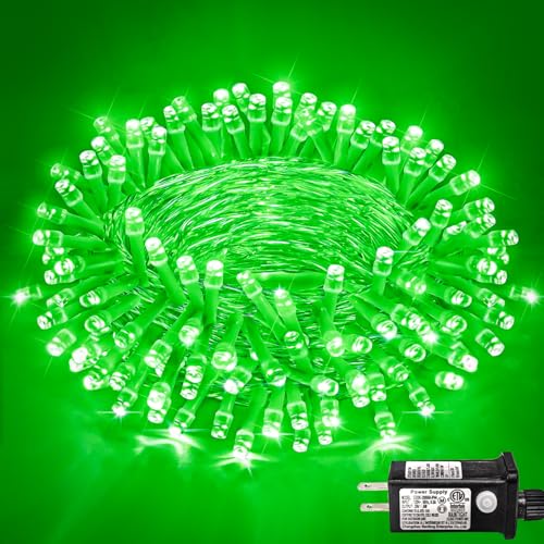 40FT 120 LED String Lights Indoor, Green Christmas Lights Outdoor - color: Green, size: 40FT 120LED