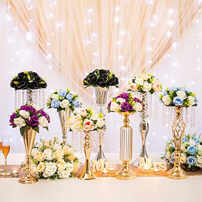 Flower Centerpieces for Wedding Tables: Black, 2 Packs - color: Black