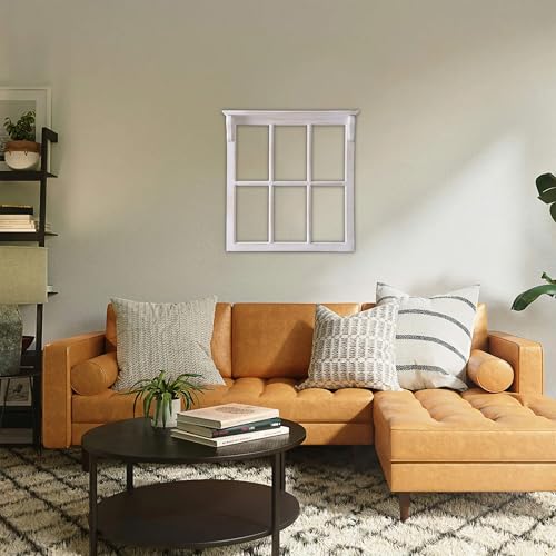 Sintosin Farmhouse Window Frames Wall Decor 29 X 30 Inch, Distressed White - color: White, 29.1" x 30.3"