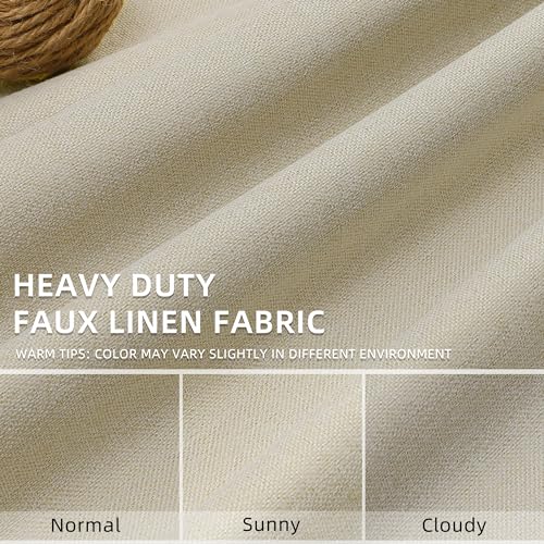 ChrisDowa Tan Blackout Curtains 45 Inches Long 2 Panels for Bedroom - color: Tan, size: 52"W x 45"L (Pack of 2)