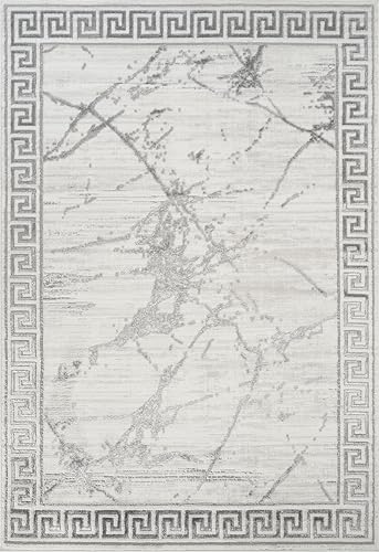GLORY RUGS Area Rugs Marble 5x7 Cream Gray Carpet Modern Abstract Rug Living Room Dining Bedroom Rug - color: Cream Gray, size: 5' x 7' (Rectangular)