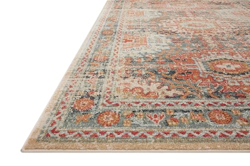 Loloi Jocelyn Mist/Multi 4'-0" x 6'-0" Accent Rug - color: Mist / Multi, size: 4' x 6' (Rectangular)