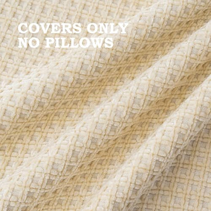 Pack of 4 Throw Pillow Covers 20x20” Boho Cushion Covers for Living Room - color: Beige, size: 20" x 20" (Pack of 4)