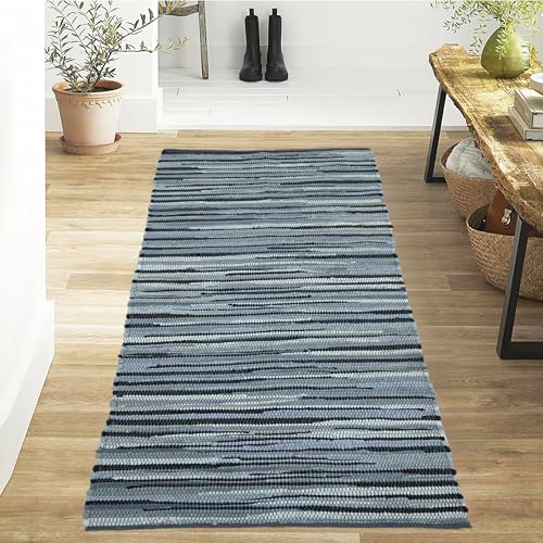THE BEER VALLEY Chindi Area Runner 2x6 Feet - Charcoal - color: Charcoal, size: 2' x 6' (Runner)