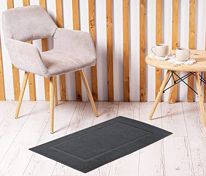Utopia Towels Cotton Bath Mat, 21x34 in, 2 Pack, Grey - color: Grey, size: 2 Bath Mats