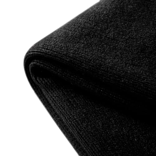 Homiest Black Knitted Throw Blanket with Fringe, 50x60 Inch - color: Black, size: 50" x 60"