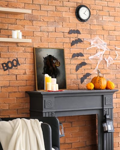 ARPEOTCY Vintage Framed Canvas Wall Art, 12x16inch, Gothic Headless Horseman Wall Decor, Dark Academia Art Prints Home Decorations, Dark Moody Paintings for Living Room Bedroom Office Decor - color: Pumpkin Knight, size: 16"L x 12"W