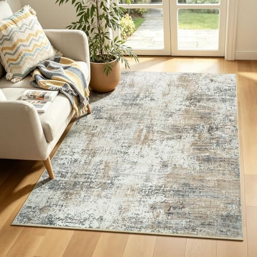3x5 Area Rug Washable Non Slip, Kithcen Indoor Entrance Door Mat - color: Brown, size: 3' x 5' (Rectangular)