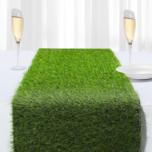 13x48 in Synthetic Artificial Grass Table Runner, Faux Turf Table Decor - size: M:13 x 48 Inches