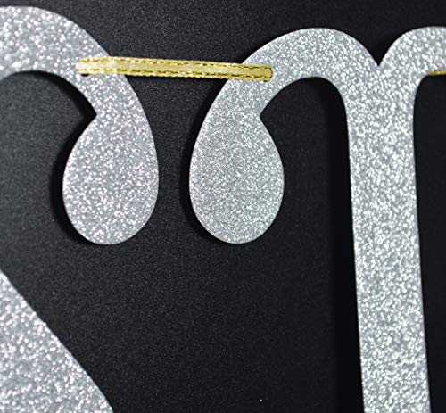 Qttier We Still Do Banner, Silver Glitter - color: Silver