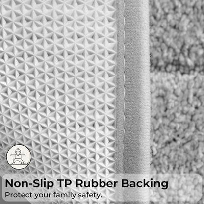 GRANNY SAYS Grey Bathroom Rugs Set 3 Piece, Soft Microfiber Bath Mats - color: Grey, size: 1'8" x 2'8" (24" x 16" + 32" x 20"+U-Shaped)