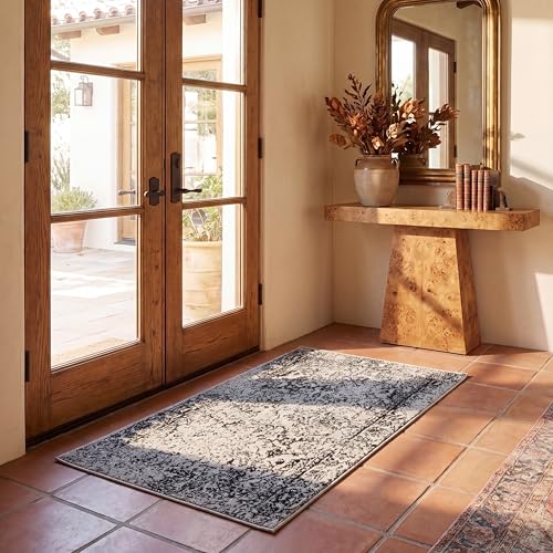 SAFAVIEH Adirondack Accent Rug 2x3, Distressed Grey & Black ADR109B - color: Grey/Black, size: 2' x 3' (Rectangular)