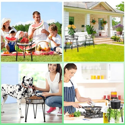 3Pack Metal Plant Stands Outdoor Indoor, Iron Flower Pot Stands