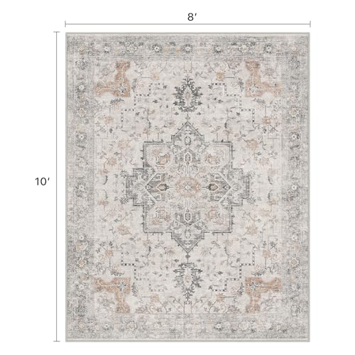 BESBLEE 8x10 Area Rug for Living Room,Washable Non Slip, Light Taupe Brown - color: Light Taupe Brown, size: 8' x 10' (Rectangular)