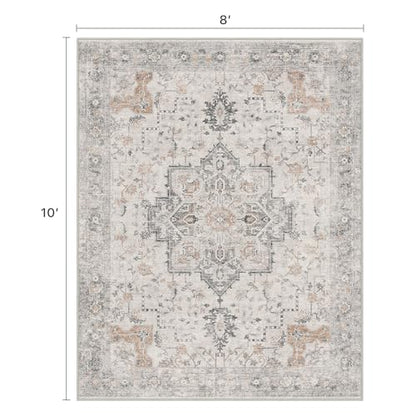 BESBLEE 8x10 Area Rug for Living Room,Washable Non Slip, Light Taupe Brown - color: Light Taupe Brown, size: 8' x 10' (Rectangular)