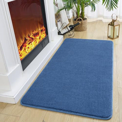Amearea Modern Washable Runner Rugs, 2x4 Feet Blue Bedroom Runner Rug - color: Blue, size: 2' x 4' (Runner)