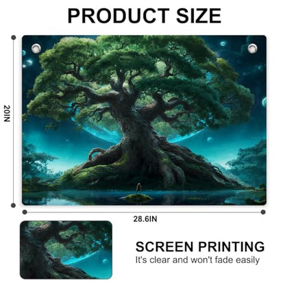 Cosmic Tree of Life Tapestry Banner Flag, Fantasy Lovers Nature Enthusiasts - color: Multi 0670