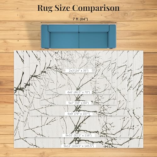 LUXE WEAVERS Modern Abstract Non-Shedding Area Rug Green 2x3 - color: Green, size: 2' x 3' (Rectangular)