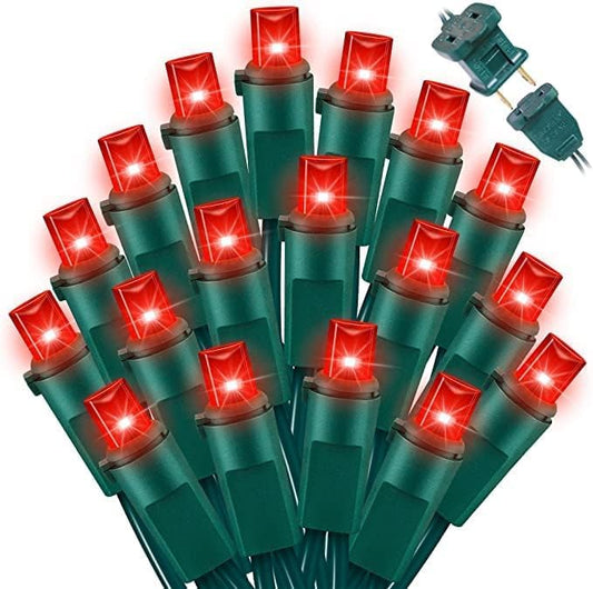 LAMPHOME 60LED Red Valentine Lights, Valentine Room Lights Green Wire, Connectable Plug in red Christmas String Light Indoor Outdoor for Christmas Bedroom Valentines Day Party - color: Red, size: 60 Count