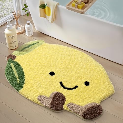 LUMI Cute Bathroom Rug, Absorbent Non Slip Bath Mat, 20.5"x29", Lemmy - color: Fruit-lemmy