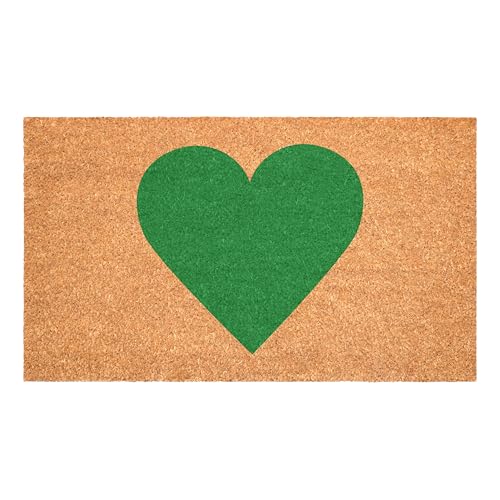 Calloway Mills Madison Heart Doormat (Green, 17" x 29") - color: Green, size: 1'5" x 2'5" (Rectangular)