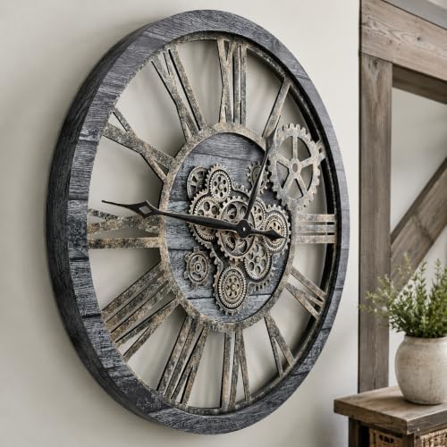 The B-Style 30" Large Wall Clock, Carbon Gray - color: Carbon Gray, size: 30 inch (76 cm)