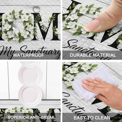 Home Wreath Kitchen Comfort Mat 36x20in Anti-Fatigue Kitchen Mats - color: Home Wreath