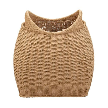 Household Essentials Paper Rope Basket with Handles, Natural - color: Natural Paper Rope