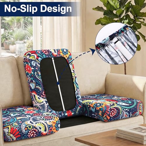 Smiry Waterproof Patio Cushion Covers, Stretch Outdoor Furniture Covers - color: Blue Green, size: 12PCS
