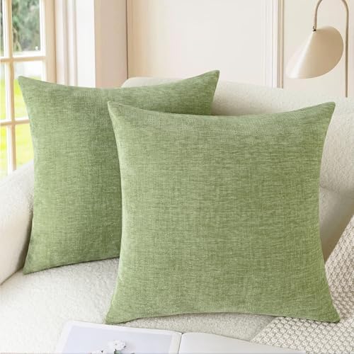 CaliTime Decorative Couch Throw Pillow Covers 20 X 20 Inches Sage Green - color: Sage, size: 20" x 20" (Pack of 2)