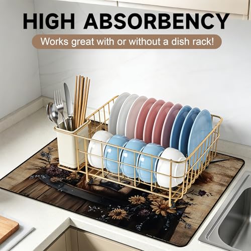 Stove Top Cover for Electric Stoves: All-in-One Heat-Resistant Protector Mat, Non-Slip Kitchen Counter Mat Cow Pattern 28''x20'' - color: CH186